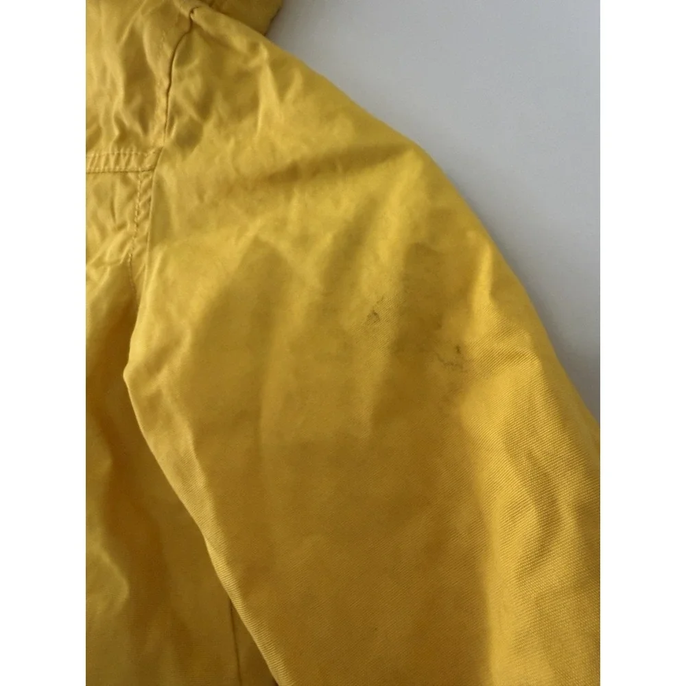 Baby‎ GAP Canvas Jacket With Hood Button Up Toddler 4yr Duck Yellow Spring Coat